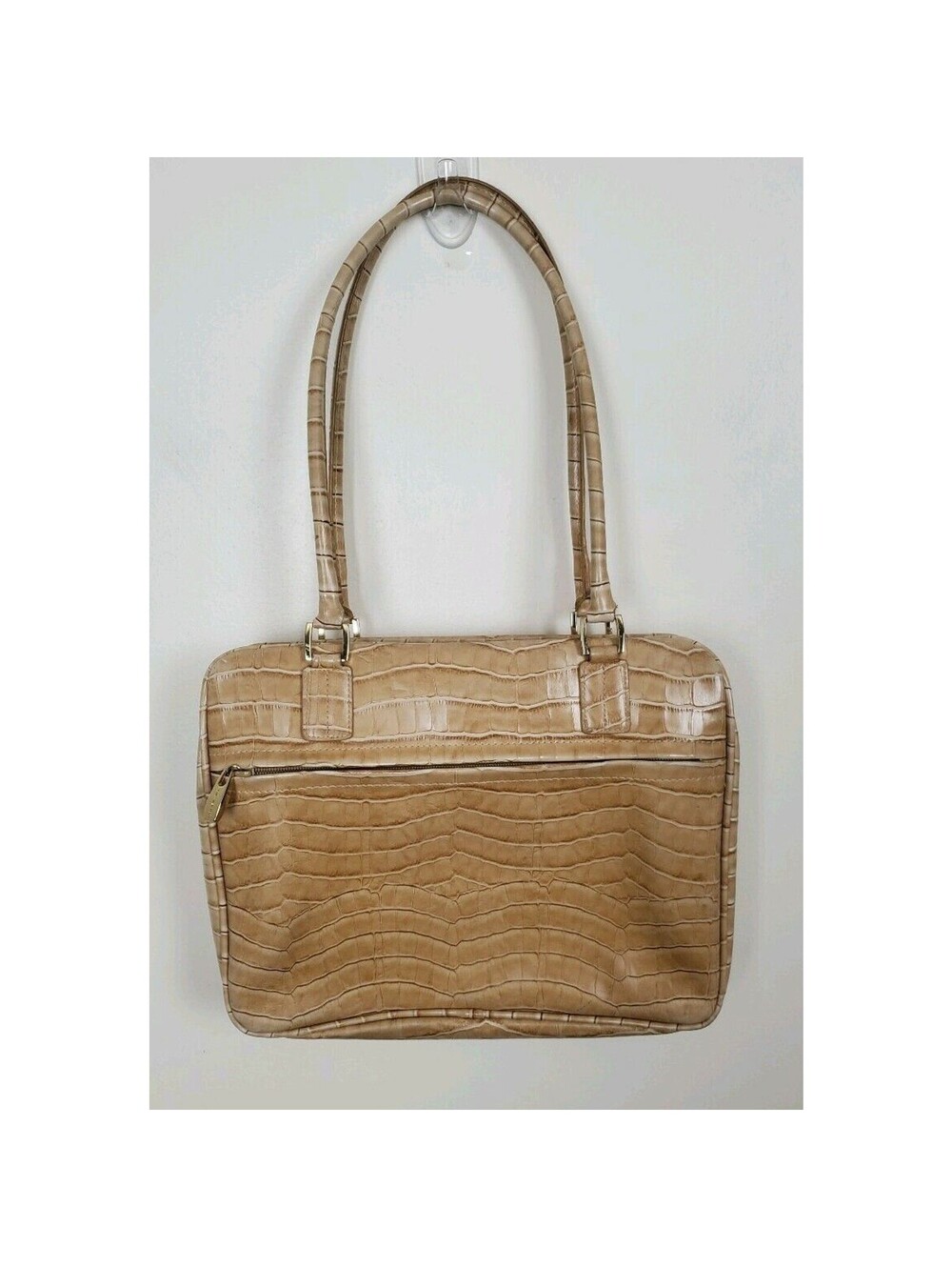 Jones NY Faux Alligator Skin Vintage Purse Beige Creme New York Handbag